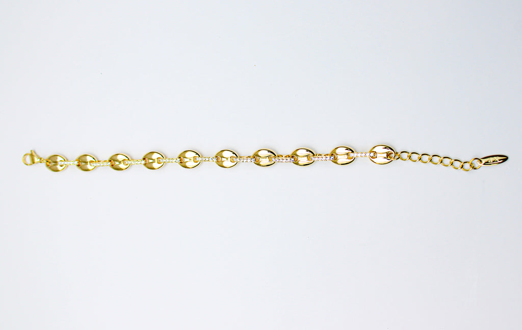 losh jewellery  armband met schakels in de vorm van koffiebonen