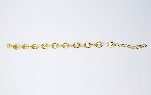 losh jewellery  armband met schakels in de vorm van koffiebonen