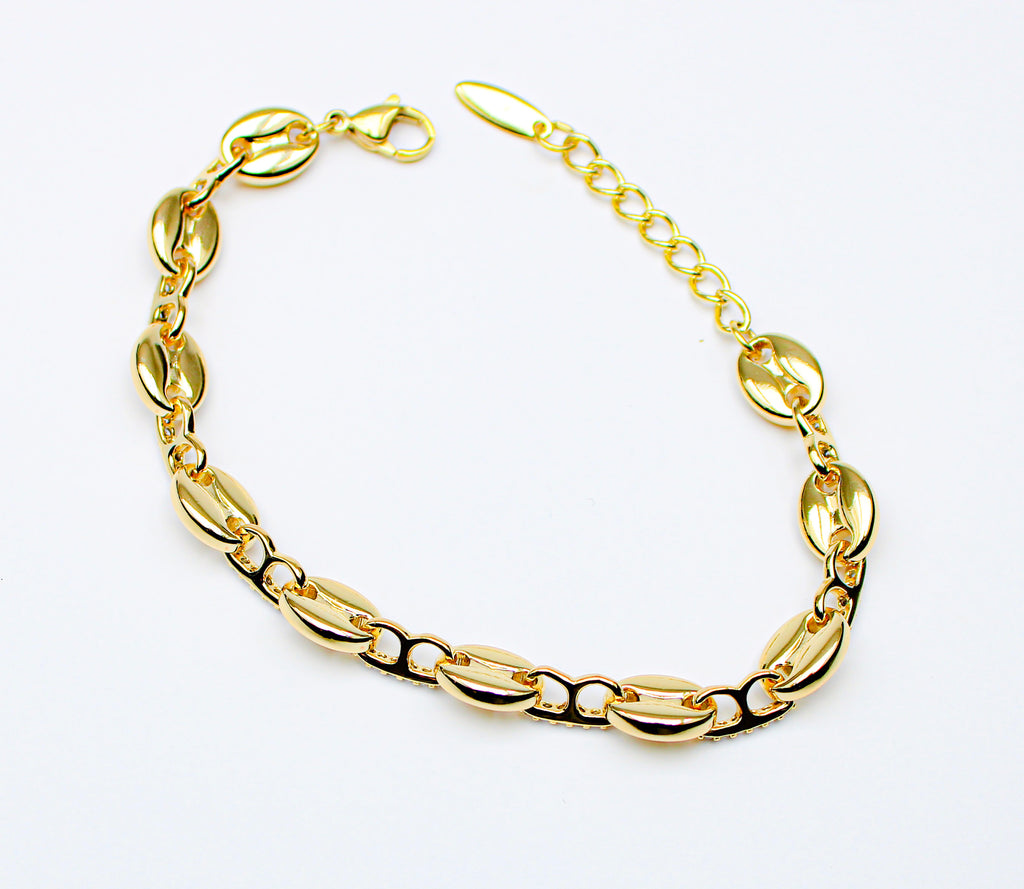losh jewellery  armband met schakels in de vorm van koffiebonen