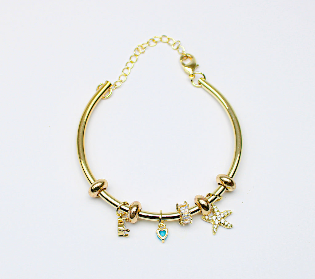 Golden Losh goud keurig Jewellery bracelet met studs