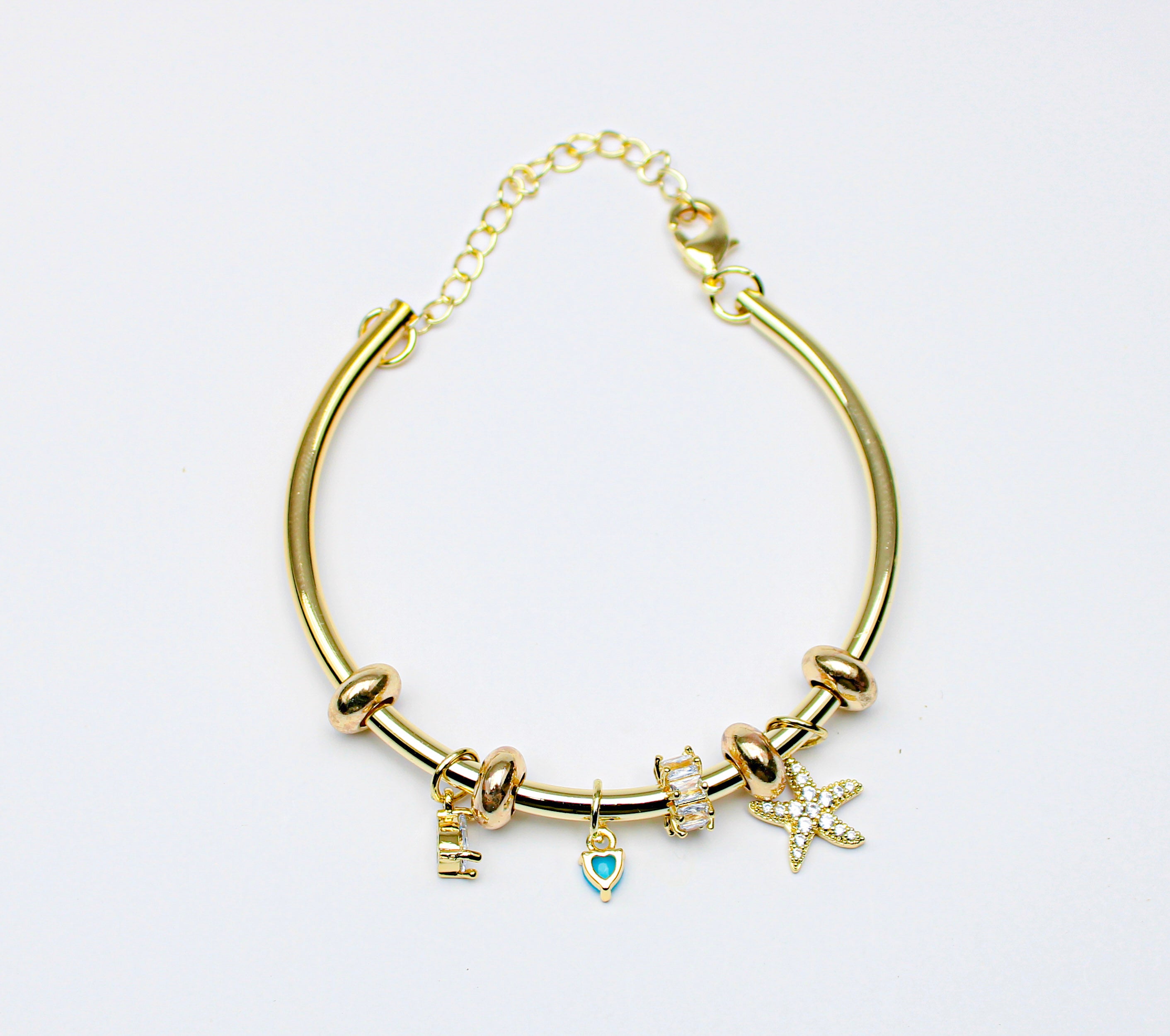 Golden Losh goud keurig Jewellery bracelet met studs