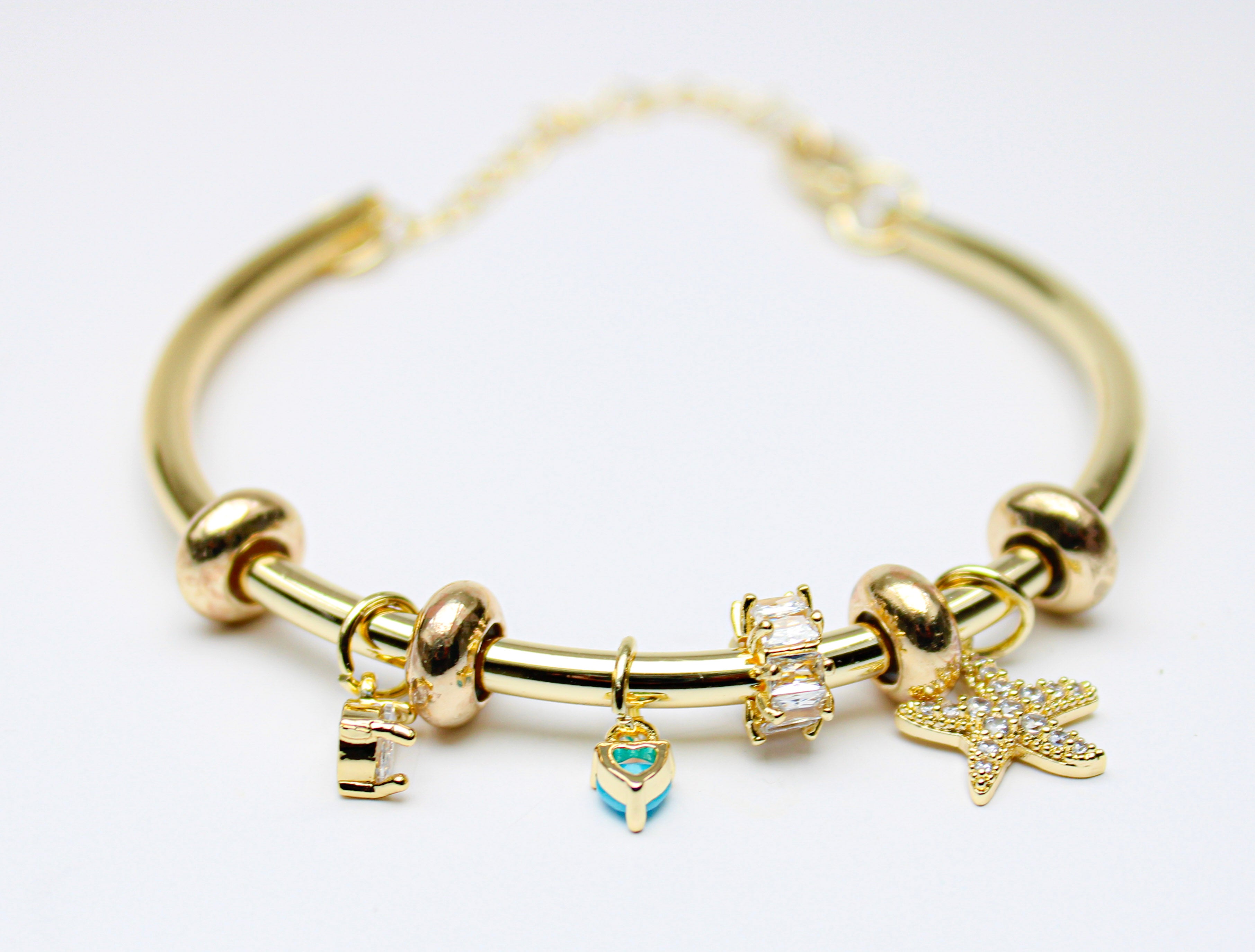 Golden Losh goud keurig Jewellery bracelet met studs