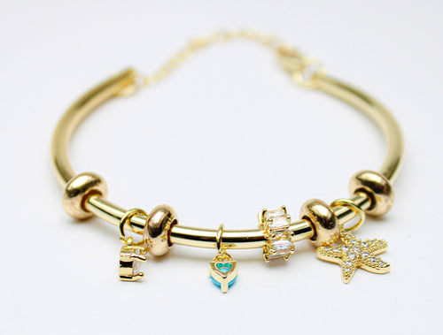 Golden Losh goud keurig Jewellery bracelet met studs