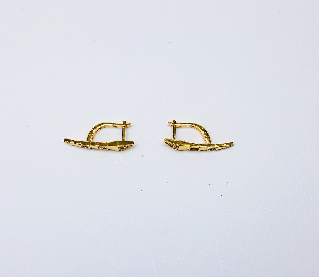 losh jewellery  snake oorbellen goudkleurig