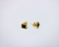 losh jewellery mini zwart goud oorbellen