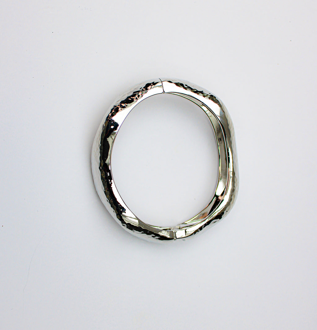 losh jewellery golvende bangle armband zilver kleur