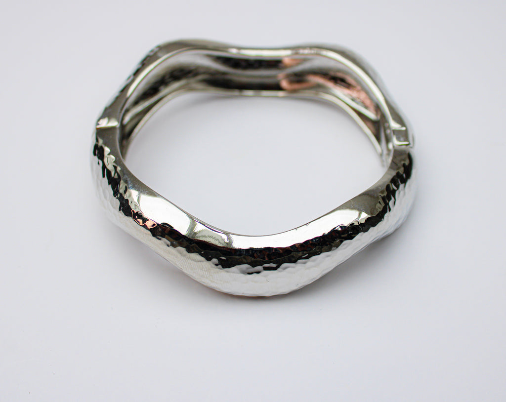 losh jewellery golvende bangle armband zilver kleur