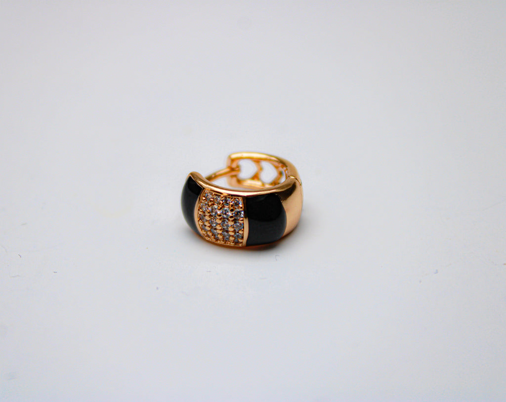 losh jewellery studs zwart goud kleur oorbellen