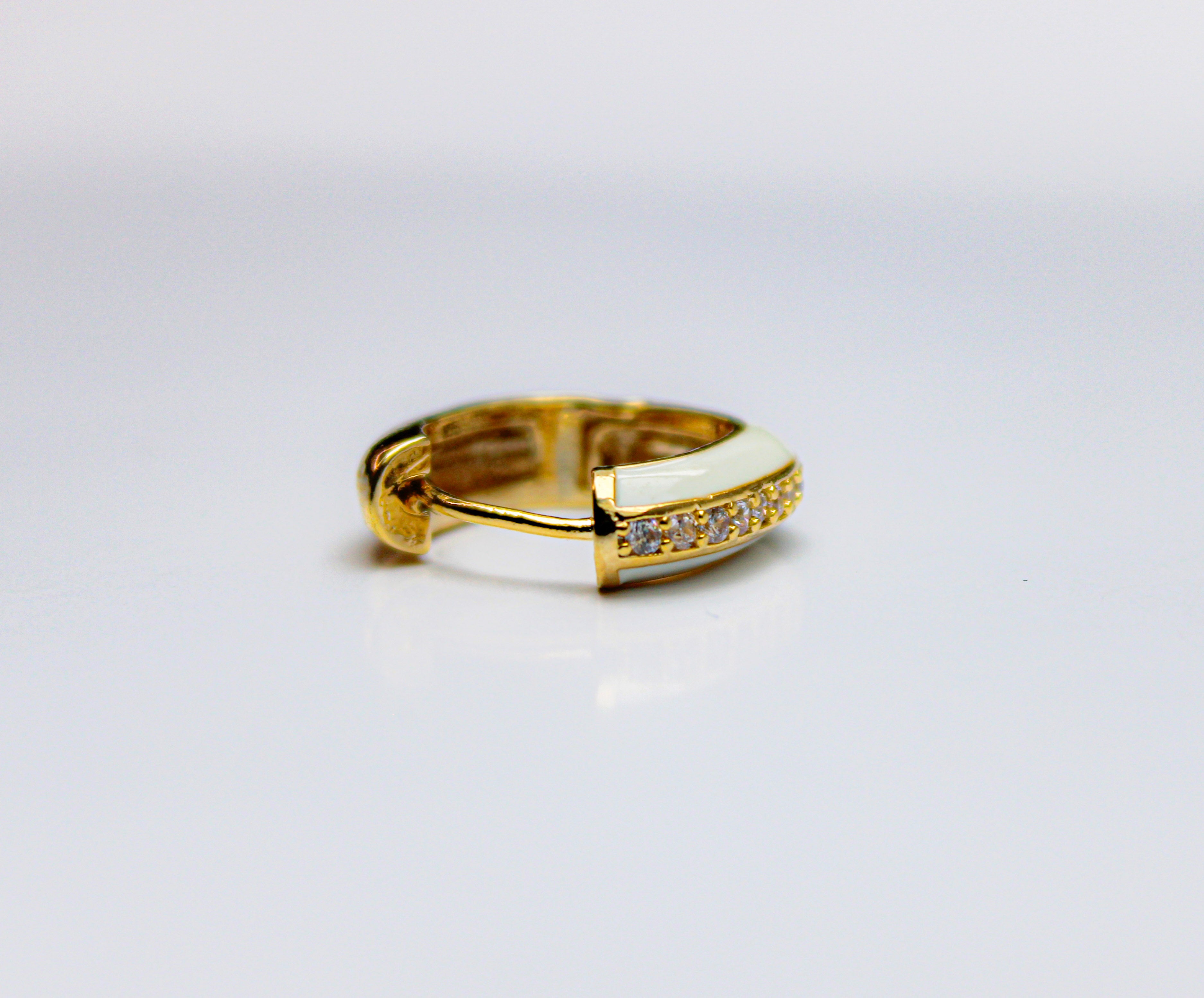 losh jewellery wit met goud kleur mix oorbellen