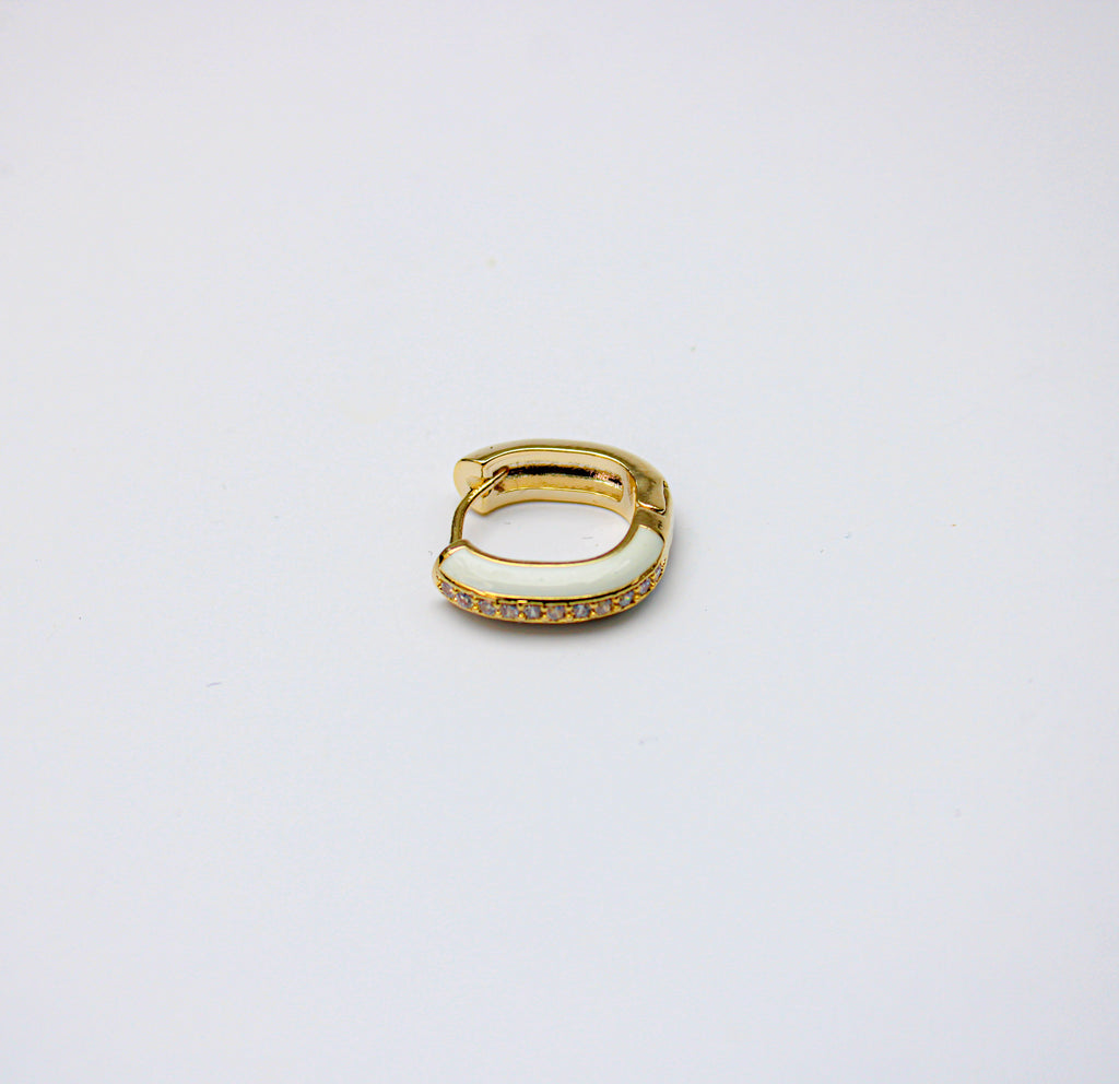 losh jewellery wit met goud kleur mix oorbellen