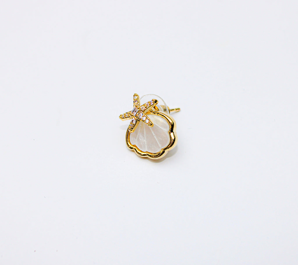 Schelp en Ster oorbellen Set