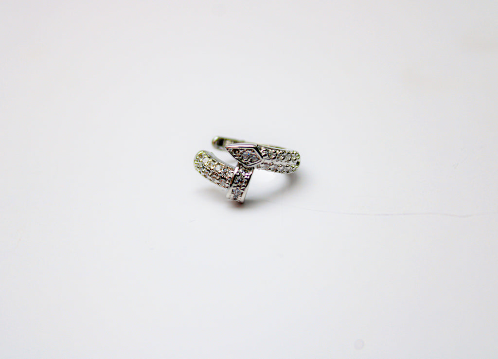 losh jewellery earcuff zilver met mini steentjes