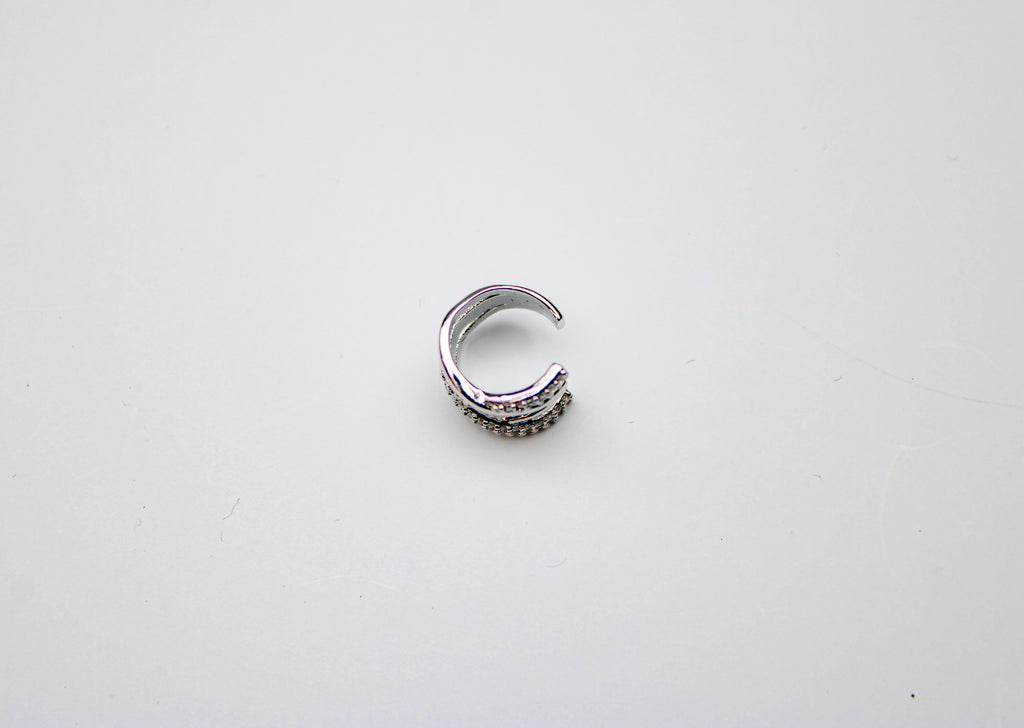 Zilver kleur X earcuff