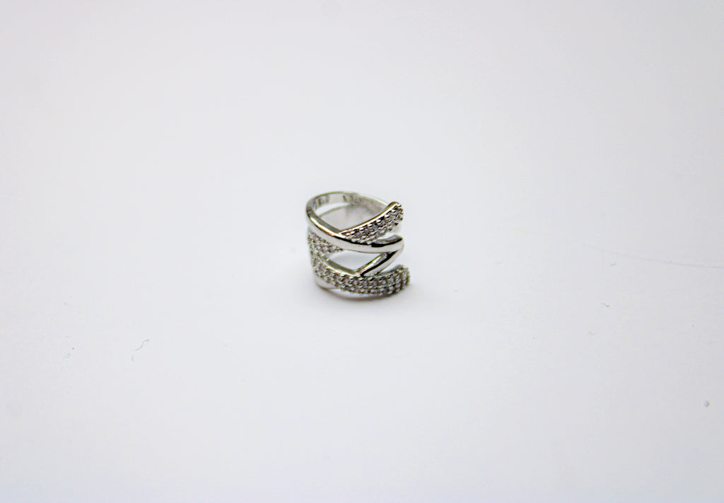 Zilver kleur X earcuff