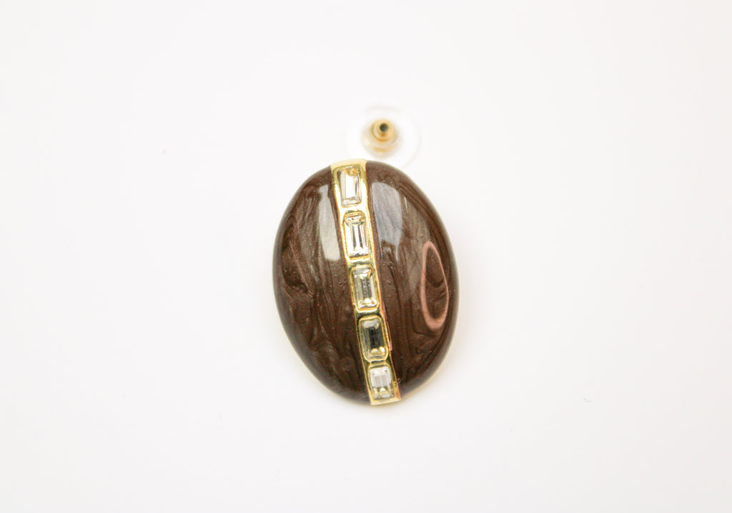 losh jewellery bruin met goudkleur mix studs