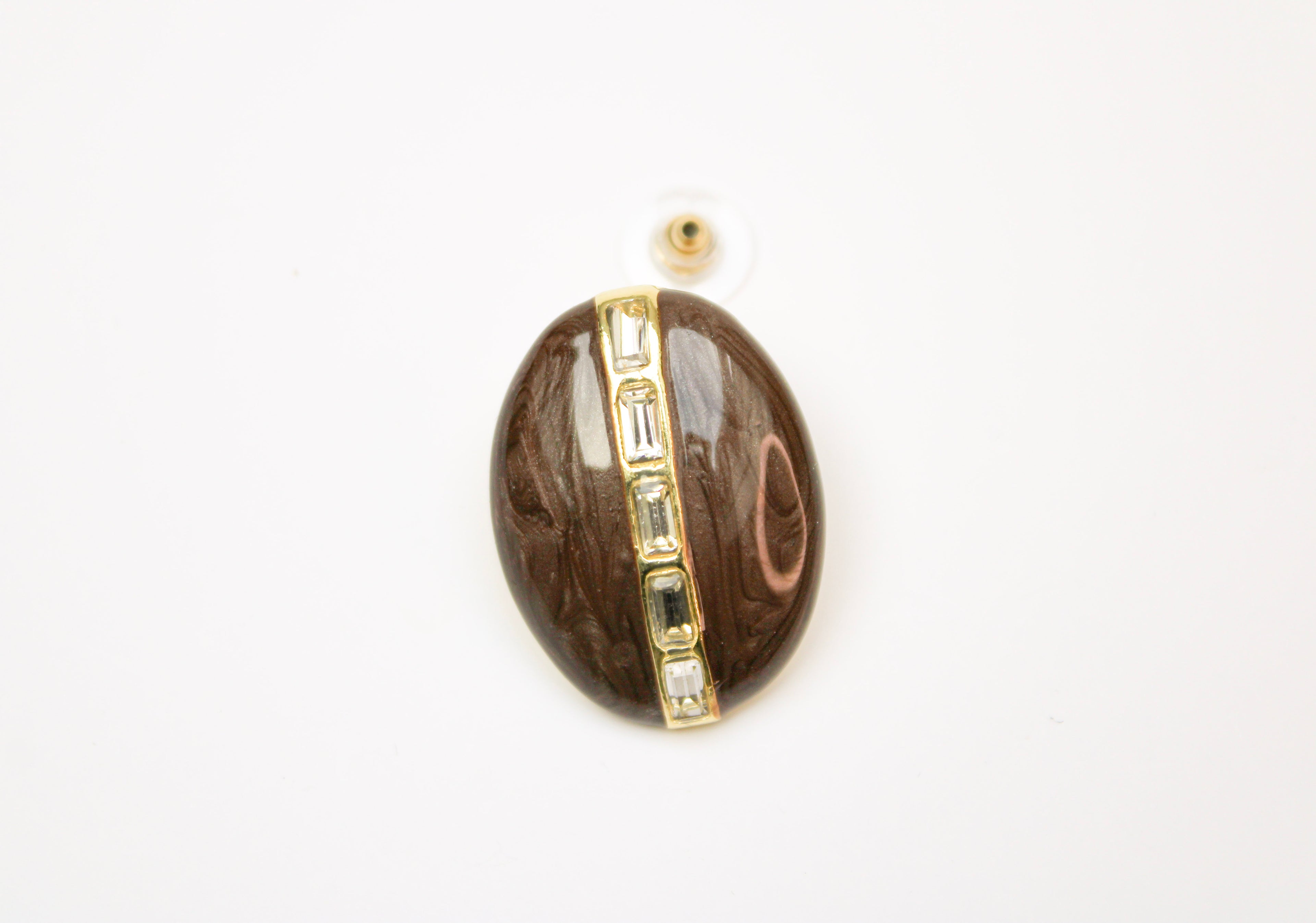 losh jewellery bruin met goudkleur mix studs