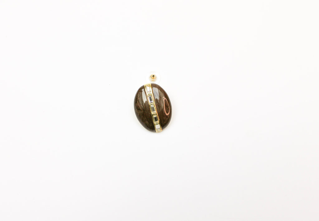 losh jewellery bruin met goudkleur mix studs