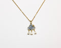 losh jewellery wolk  regen goudkleurig ketting met hanger