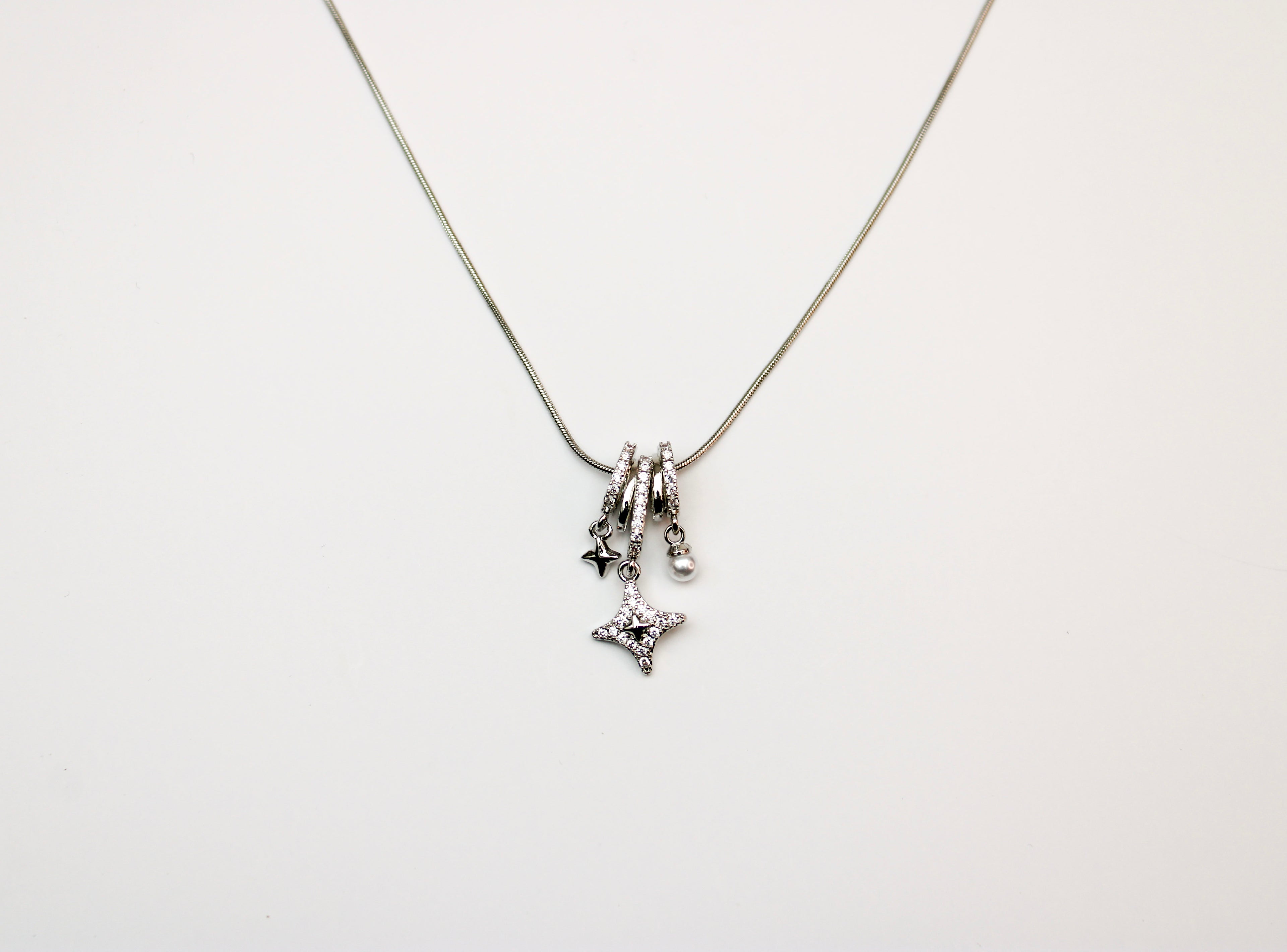 Zilver ketting met ster