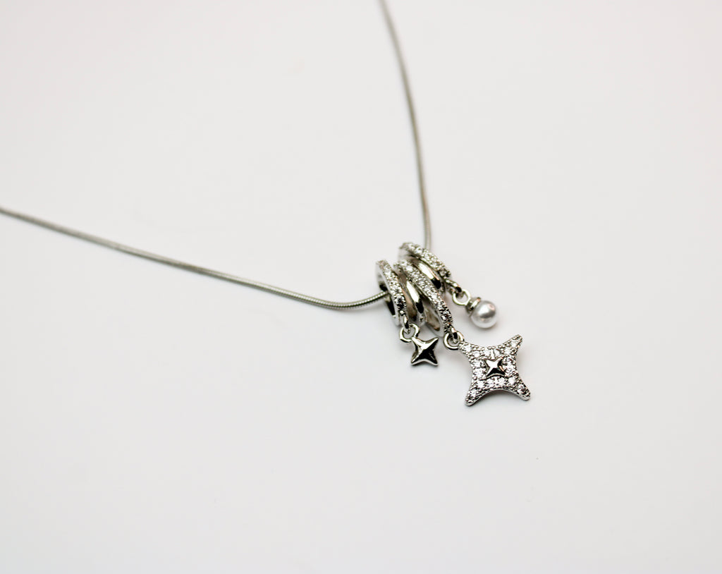 Zilver ketting met ster