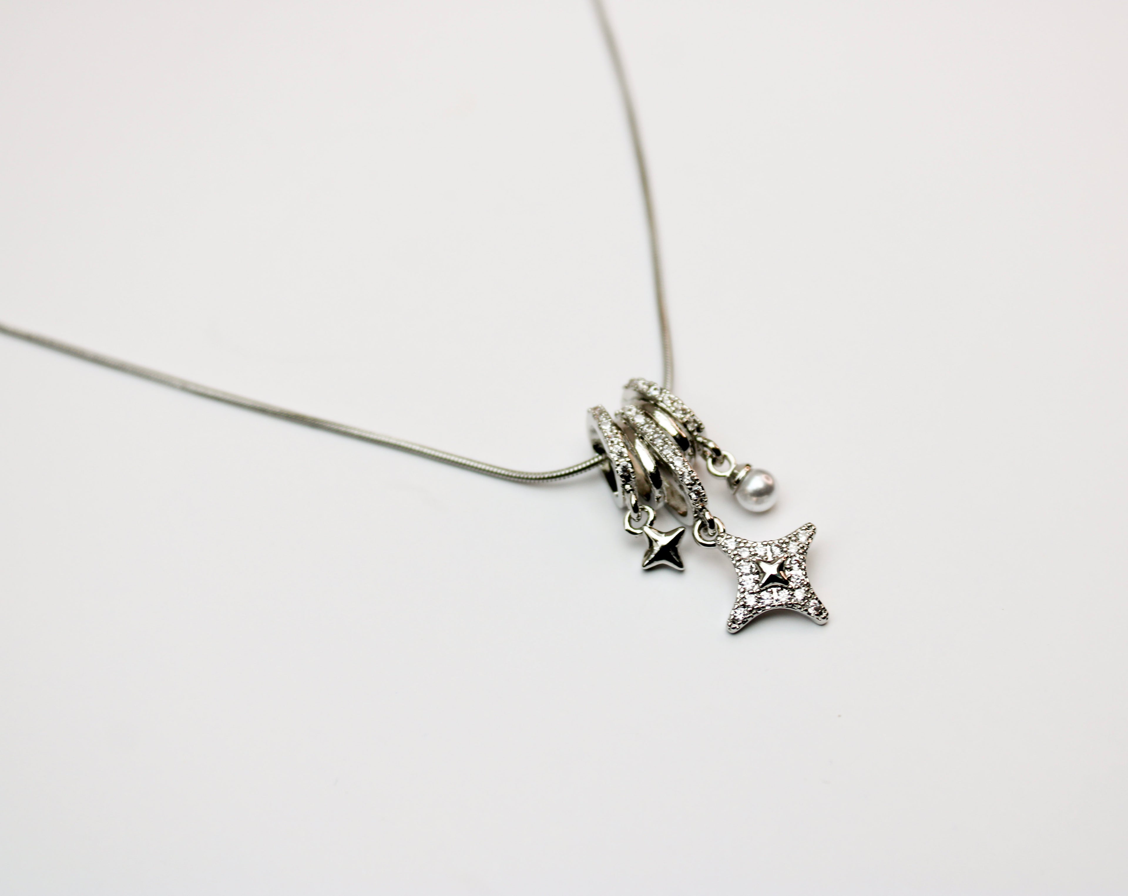 Zilver ketting met ster