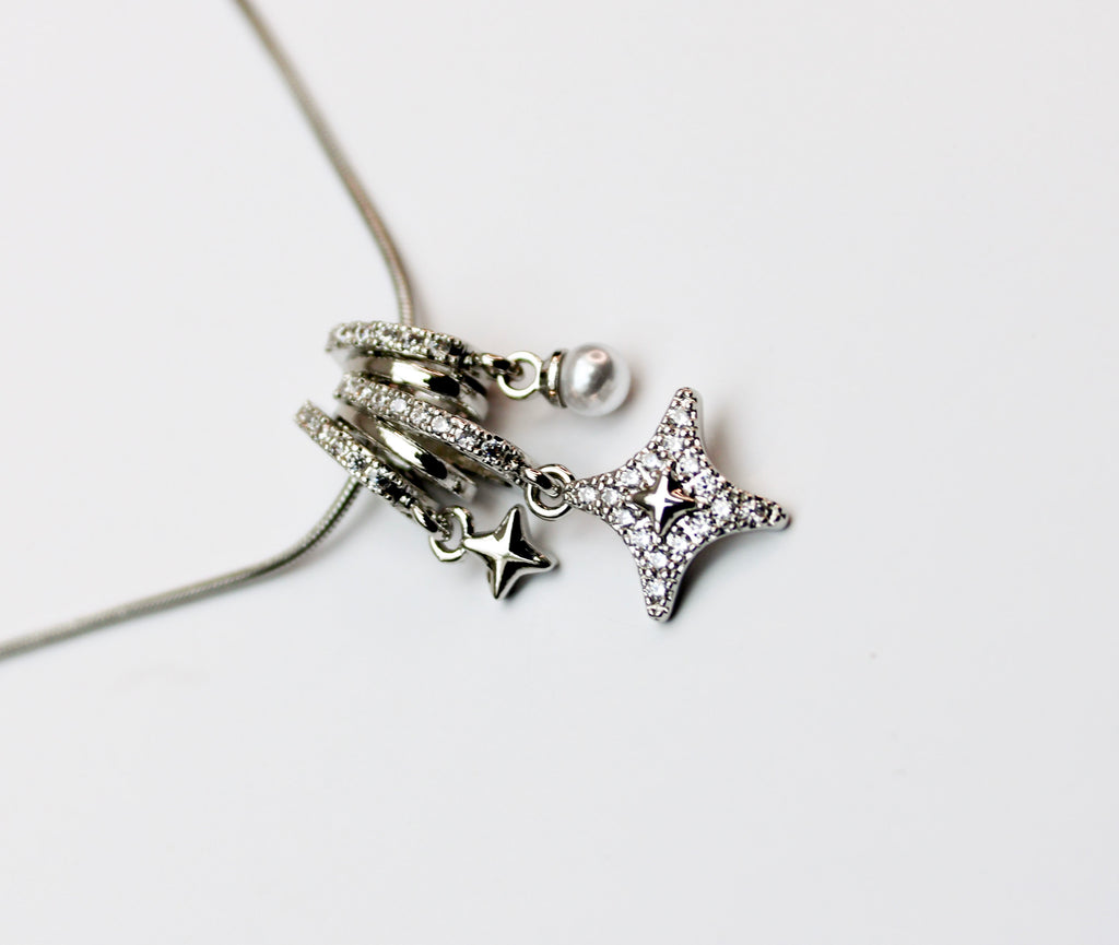 Zilver ketting met ster