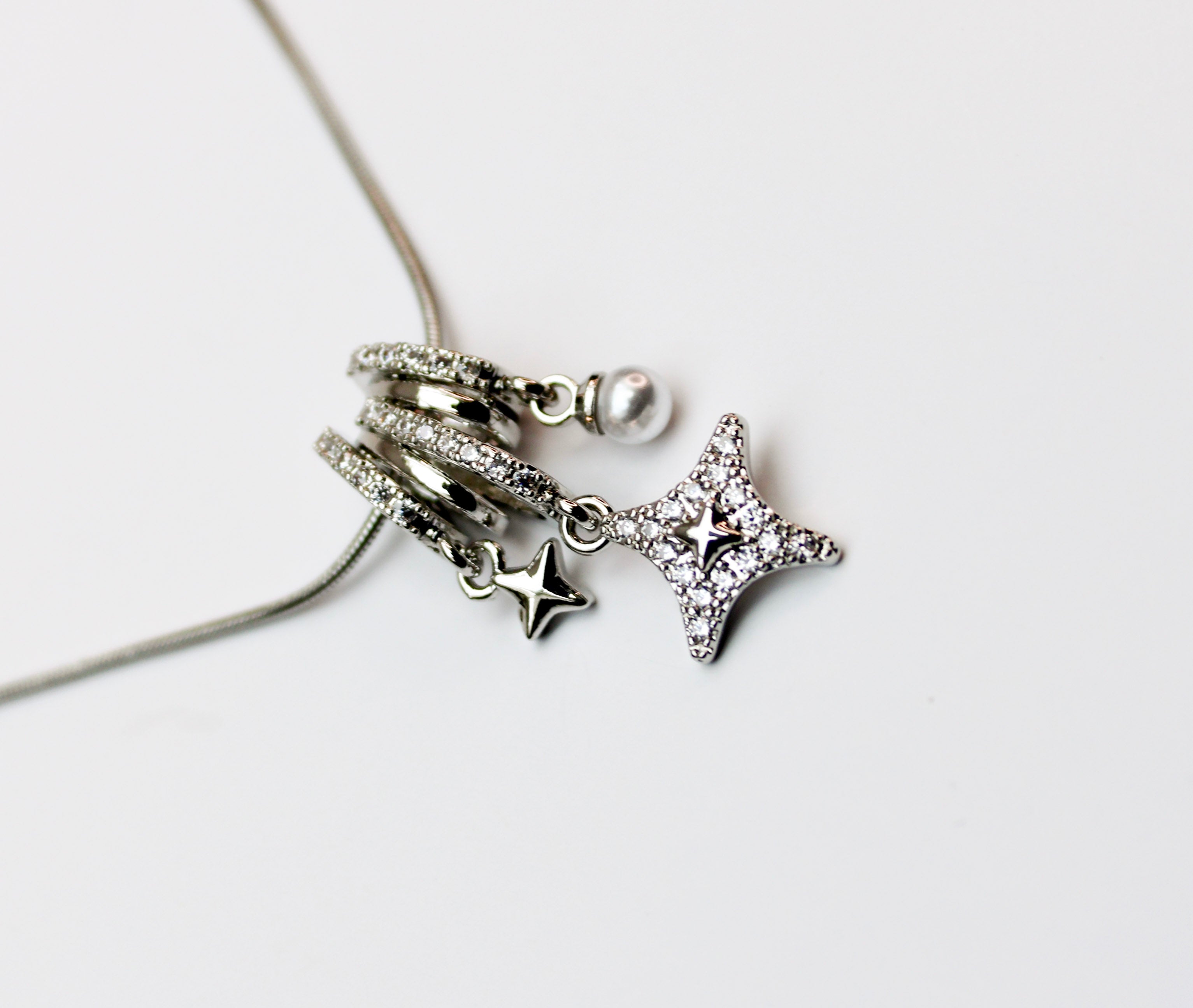 Zilver ketting met ster