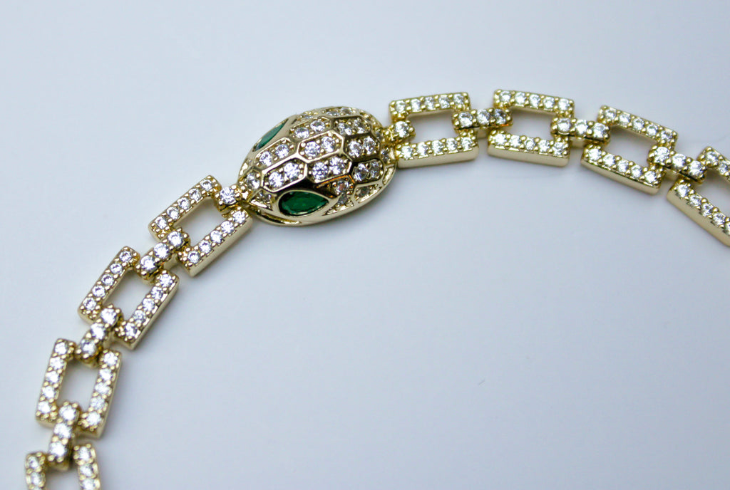 losh jewellery armband snake gold shine
