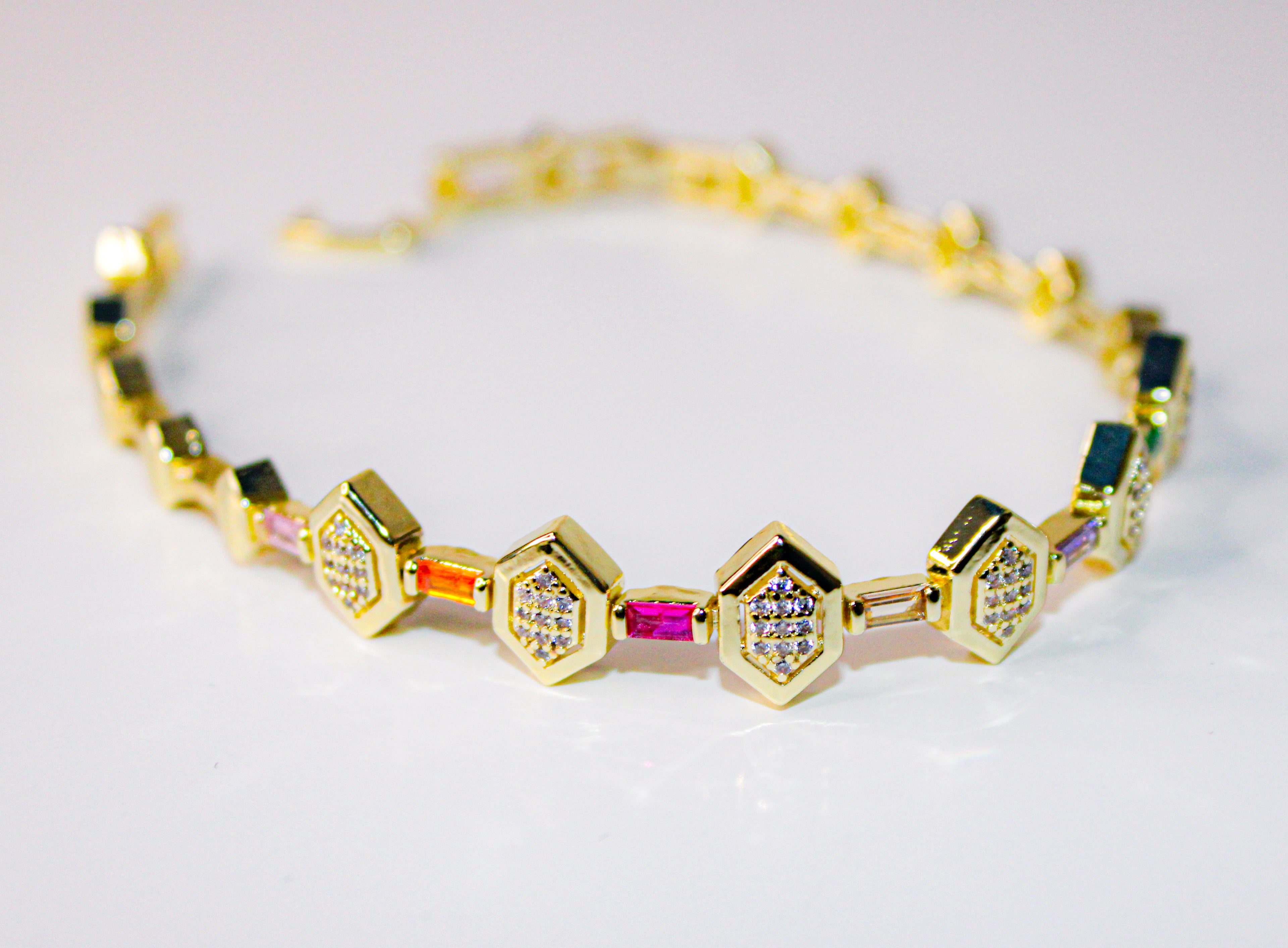 losh jewellery armband neon met gekleurde studs