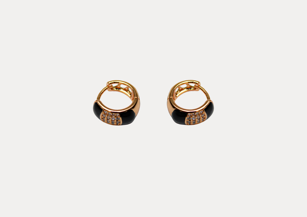 losh jewellery studs zwart goud kleur oorbellen