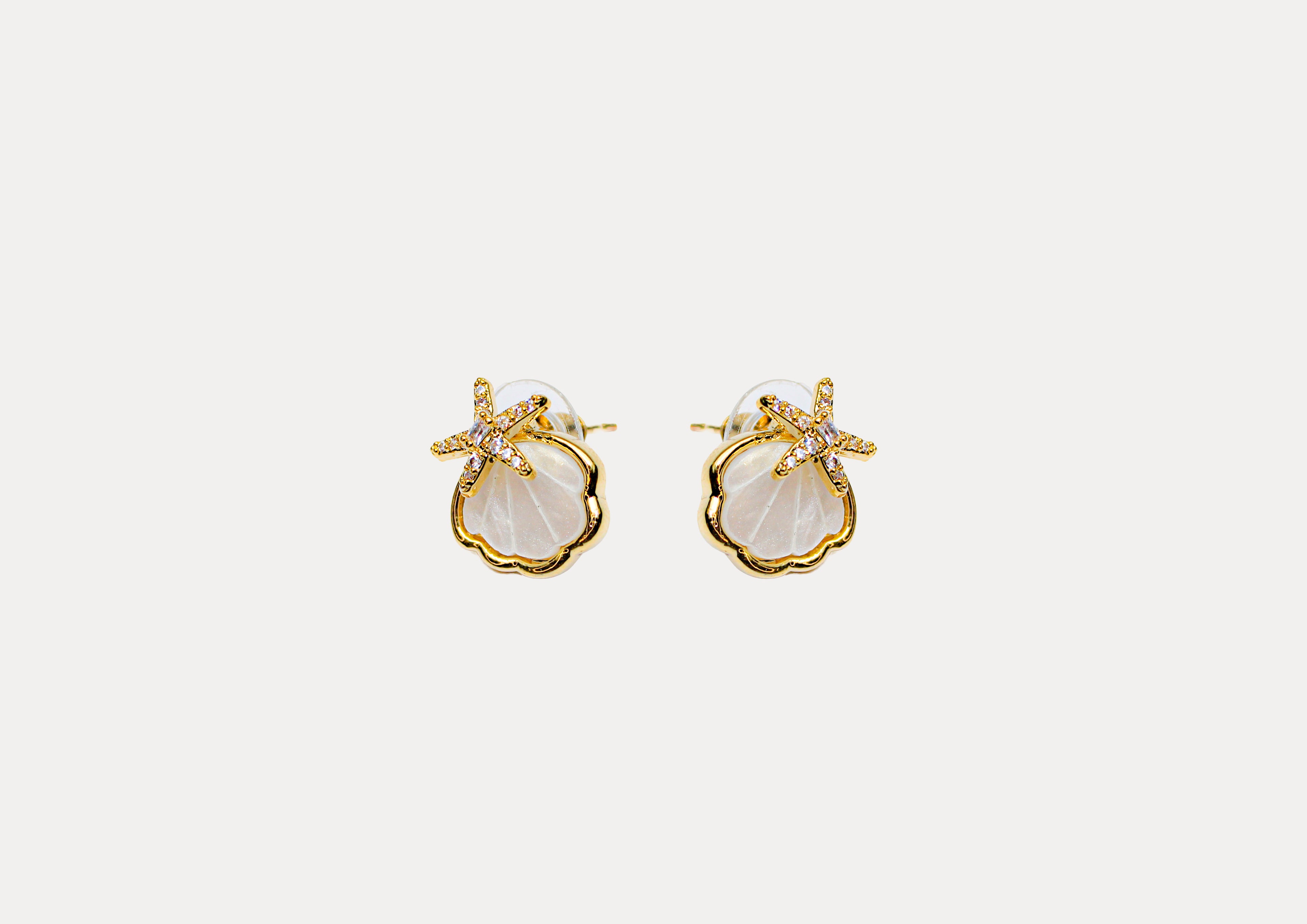 Schelp en Ster oorbellen Set