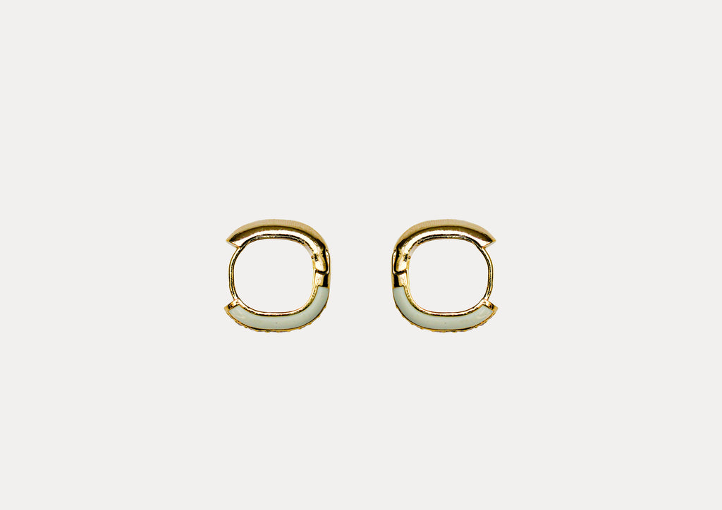 losh jewellery wit met goud kleur mix oorbellen