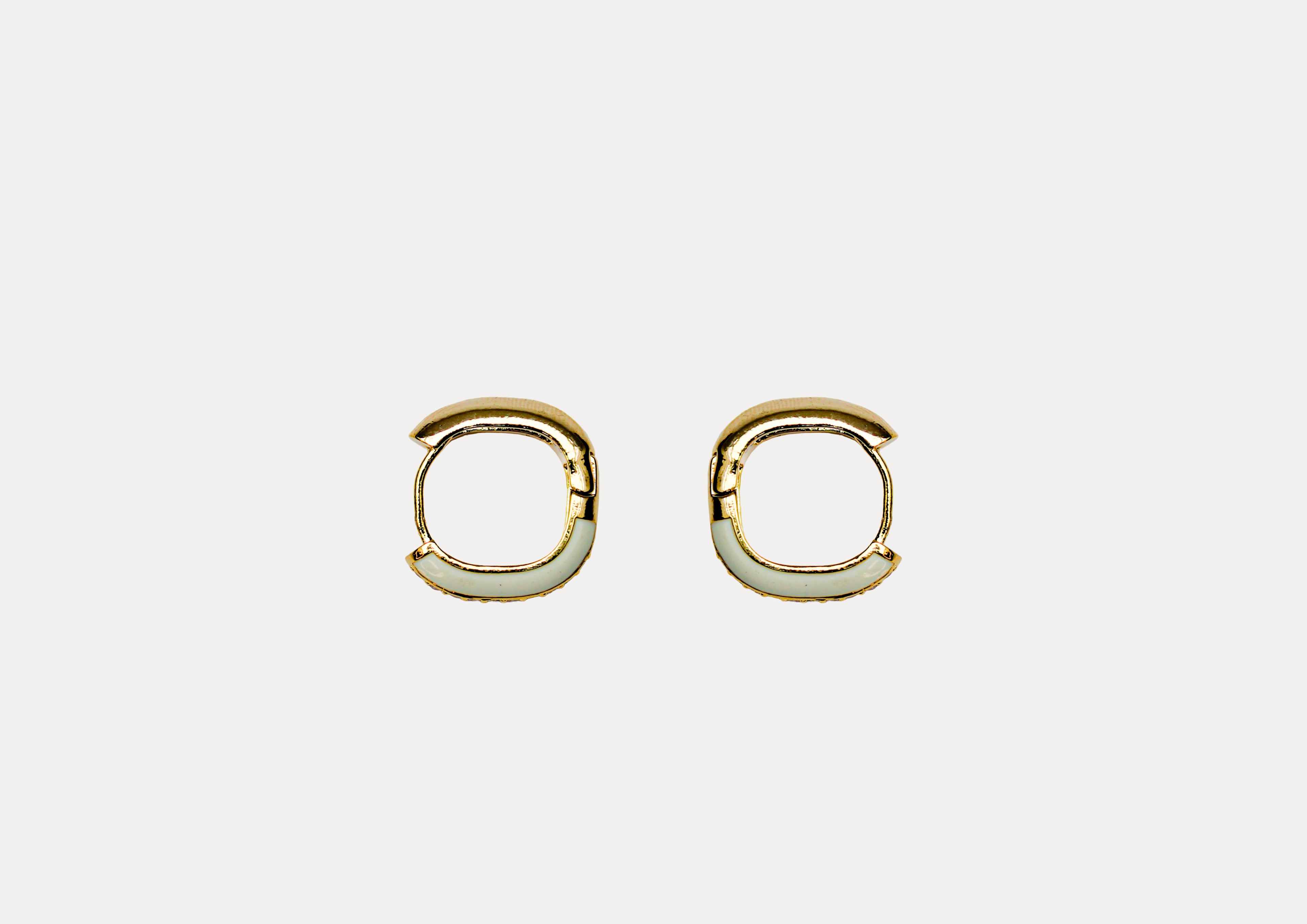 losh jewellery wit met goud kleur mix oorbellen