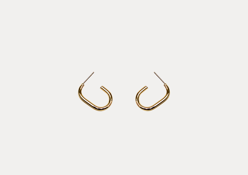 Losh Jewellery 2 golvende goudkleurig oorbellen