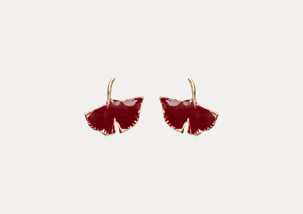 losh jewellery rood bruin oorbellen