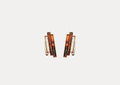 losh jewellery bruin wit studs oorbel